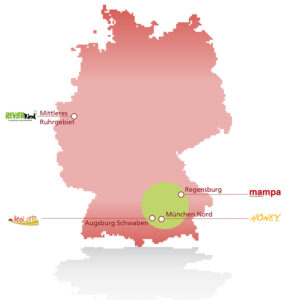 Familienmagazine Deutschlandkarte